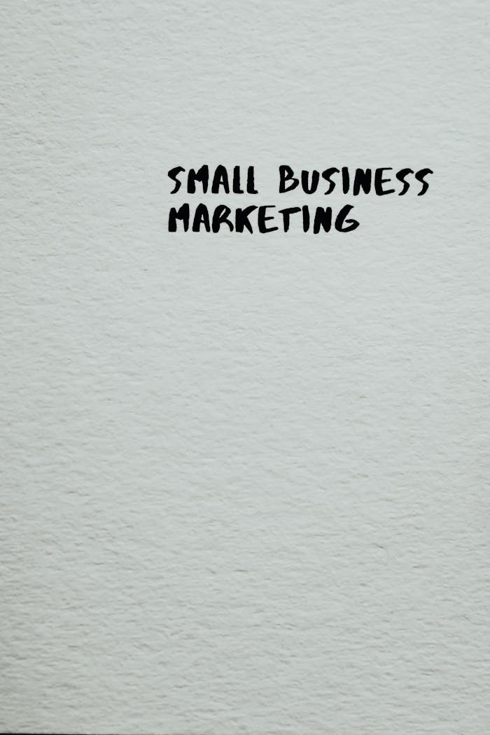 Text reading Small Business Marketing on a textured background, perfect for business and marketing themes.